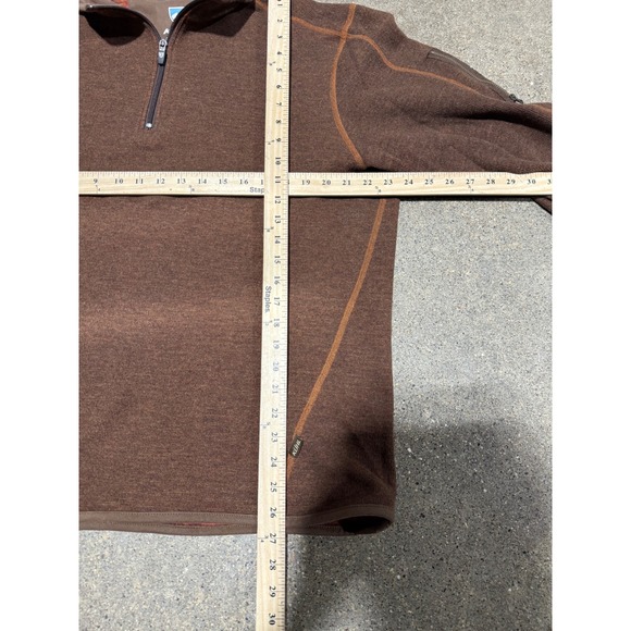 Kuhl Revel 1/4 Zip Fleece Pullover Sweater Mens XL Brown Heathered Performance - Picture 4 of 4